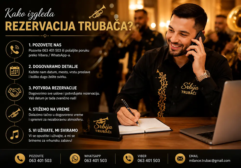 Trubači sviraju na veselju